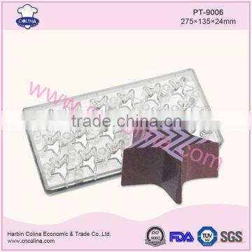 10g 18pcs star shape pc magnetic plastic chocolate mold