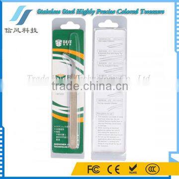 BST-158A Highly Precise Stainless Steel Curved Tweezers Tool Dark Gray photo-3