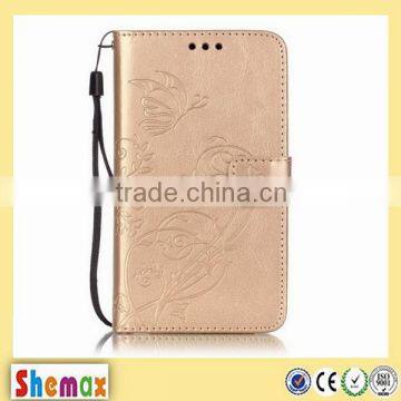 2016 Trending stylish embossed flip cover wallet phone case for huawei y6