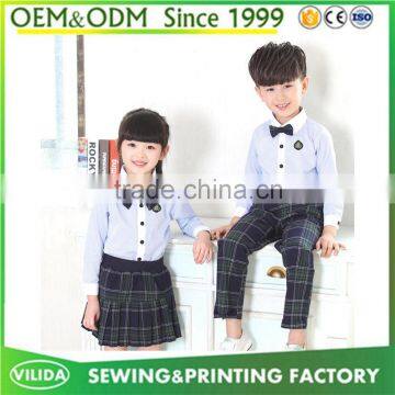 Professional custom tailor primary school uniform international kindergarten school uniforms