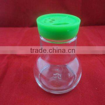 spice glass bottles with plastic hole cap shaker