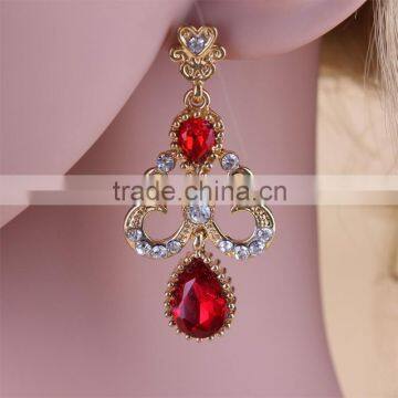 2015 Hot Sale Red Crystal Alloy Earrings photo-5