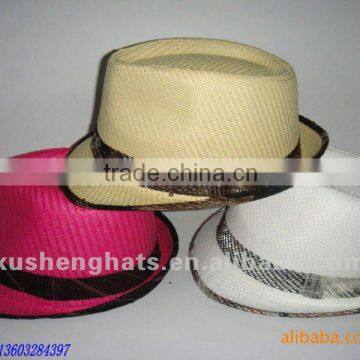 2012Newest straw fedora hat. straw hat