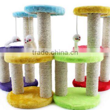Aimigou Sisal Mouse Cat Toys With Spring and Round Bottom