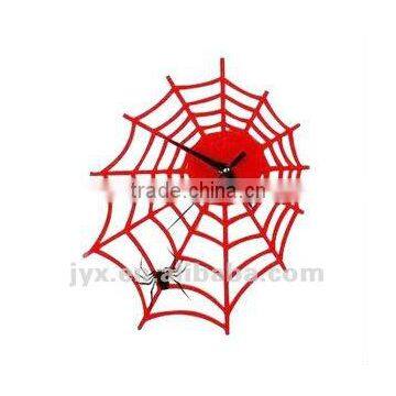 Red spider shape Acrylic art wall clock