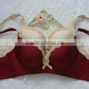 high quality push up half piece bra with small lace