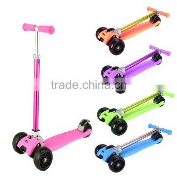 Christmas new year gift three big wheel CE EN71 mini kids kick foot pedal scooter