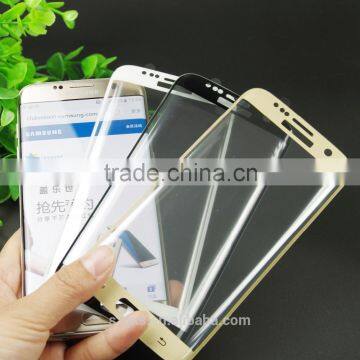 brand cover clear transparent tempered glass screen protector / clear cover for Samsung galaxy S7 and S7 Edge