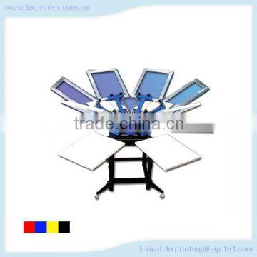 Manual screen printing machine for garments