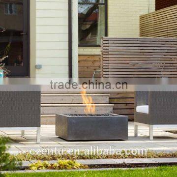 luxury stainless steel outdoor fireplace with bioethanol for fuel for garden