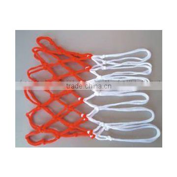 High Quality White and Red Polyester Customized Basketball Net