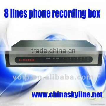 HOT / 8 lines telephone voice recording box,telephone recorder