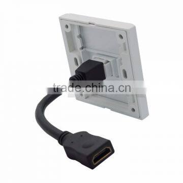 hdmi wall plate with 20CM short cable in back side