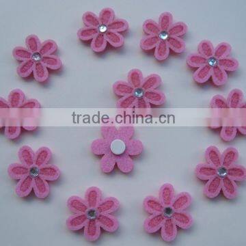 Felt crafts six petals flower fridge magnet sticker for promotion handmade DIY material flower decoration