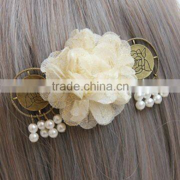 MYLOVE china design adult chiffon flower hair barrette hair clips