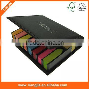 arrow shaped colored paper sticky notes with plastic box holder