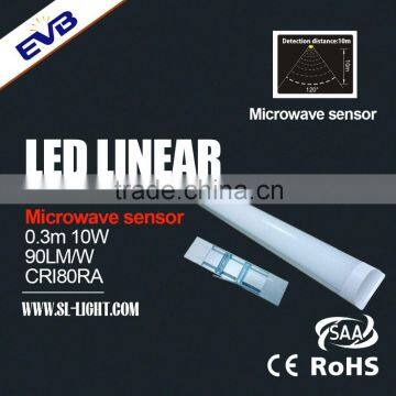 Microwave sensor led light 10W dimmable led batten light with high quality and good price