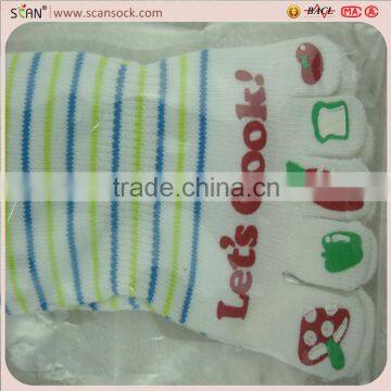 Model Cotton Dress White Color Bady Socks With Toe Cartoon Style With Logo photo-3