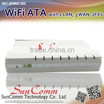 SC-2082-2S With 1 WAN, 3 LAN, 2 FXS WiFi VoIP ATA photo-3