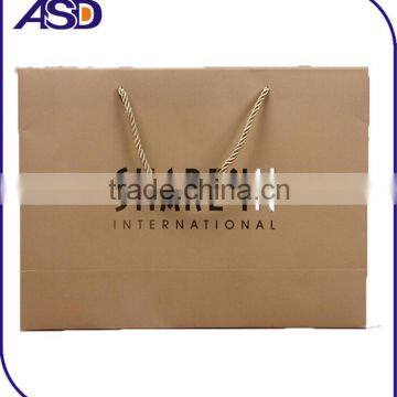 Ivory Card-board Gilded Paper Gift Bags Garment Shopping Bag Professional Custom Made photo-2