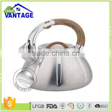 Certification capsulated bottom stainless steel whistling water kettle