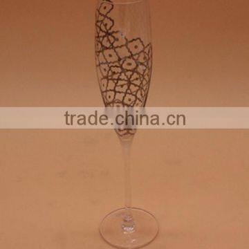 Gold Decal Champagne Flute,Wholesale Glasses