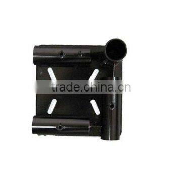 JY-1002R|Electrophoresis Black Metal Pipe Connector|Heavy Duty Foot Pad for Pipe and Goods Shelf|Caster Wheel Connector photo-4