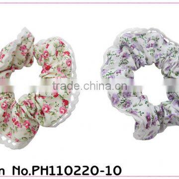 fabric hair scrunchie ,fabric Ponytail Holder hair elastic band