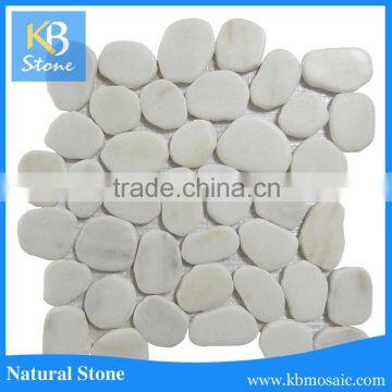 Round white colour natural pebble stone