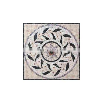 marble material mixed honed or polished stone mosaic medallions