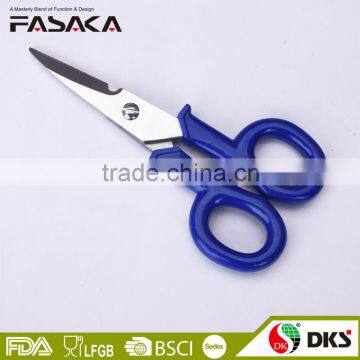 S10.3045B -2016 New design hollow ground and coated gloden blades electrician scissors with plastic handle