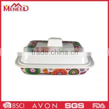 Chinese style ceramic-like plastic bowl, dinner ware wholesale cheap bowl with lid