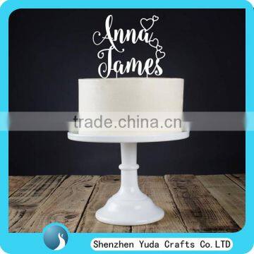 Acrylic Wedding Cake Topper Name Silhouette Bride & Groom Party Favors Decor