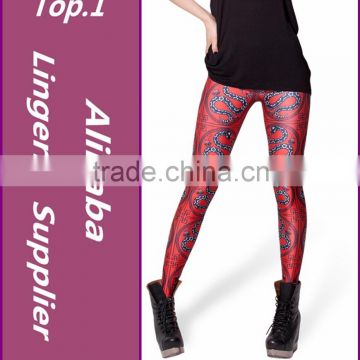 harem splice imitation leather fashion woman fabric tight pants legging