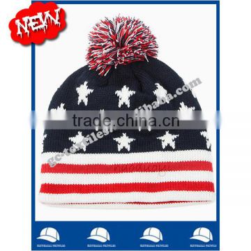 OEM new product Wholesale china manufacture CUSTOM LOGO winter women and men flag acrylic beanie hat and cap