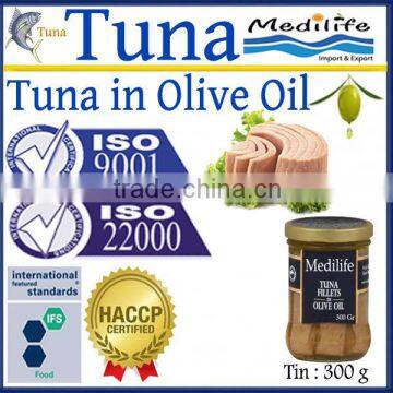 Tuna Fillets in Olive Oil ,Canned of Tuna Fillet in Olive Oil, Tuna Fillets in Olive Oil Tin, 100% High Quality of Tuna, 300 g