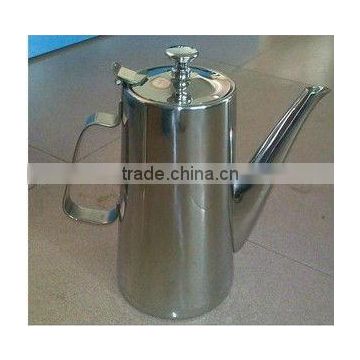 stainless steel hot water jug with side handle