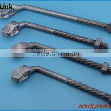 Hot dip galvanized threaded rod thimble angled anchor rod