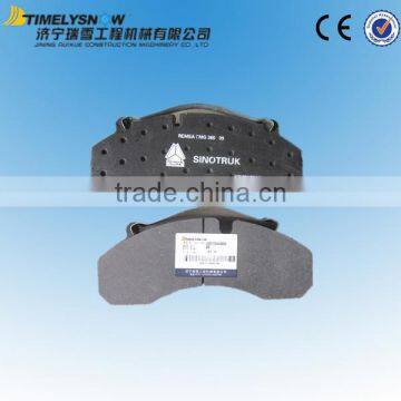 sinotruck parts brake pad WG9100443050,howo shacman truck parts brake pad