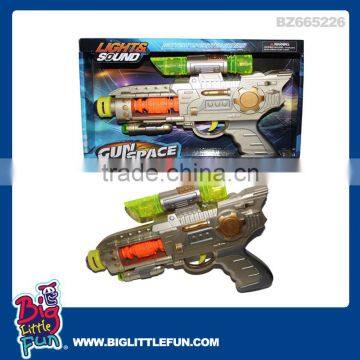 Toy space gun with infrared and light