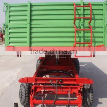 Hot Sale Euro Style Tractor Use Hydraulic 8 Tons,heavy Duty Farm Tipping Trailer, Rear and Side Tipping With CE photo-6