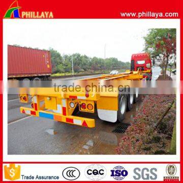 Three and two axles trailer long truck flatbed Skeletal transport 53 feet 20ft 40ft flat container trailer for sale