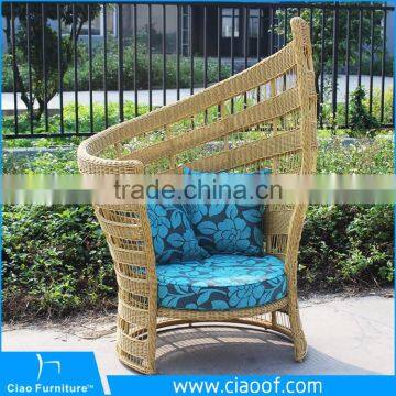 CF774C UV-resistant Synthetic Rattan Garden Furniture Wing Back Chair photo-6
