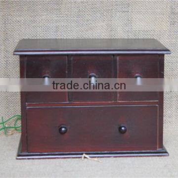 Painting Handmade Many Small Drawers Wood Craft Mini Cabinet photo-2