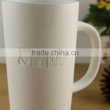 475ML White Thick Tall Porcelain Coffee Milk Mugs photo-3