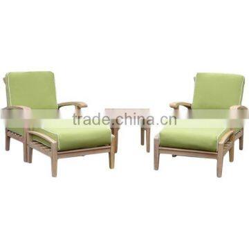 2016 Modern Design Teak Wood Frame Sofa Set Fabric Cushion Two Seats With Tea Table photo-2