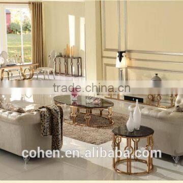 European Style PU Leather Sofa Designs With Crystal ButtonsSF033