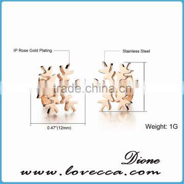 2017 New Arrival 316L Stainless Steel Snow Flower Earring Stud Earring for Teens Women photo-5