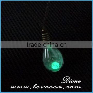 Newest Design Bulb Glowing Pendant Necklace , Glass Jewelry Glow in the Dark photo-2