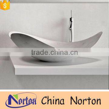 High polished decoration marble shell shaped bathroom sink NTS-BA009L